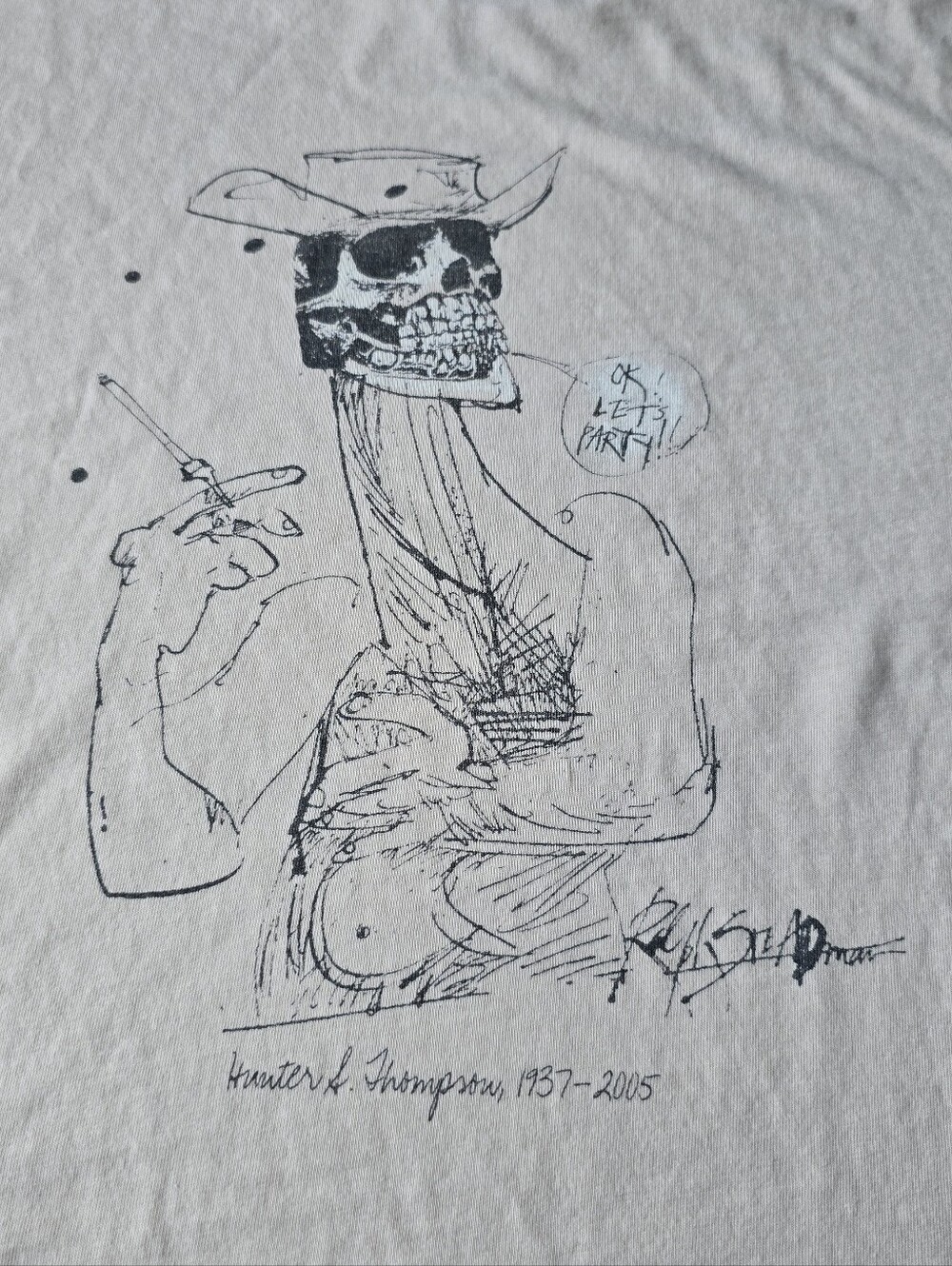 Flying Dog Gonzo Imperial Porter Tee Ralph Steadman Hunter S Thompson Art Sz M